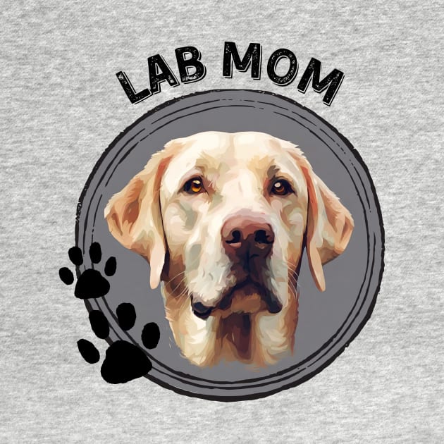 Lab Labrador Retriever Dog Mom Dog Breed Portrait by PoliticalBabes
